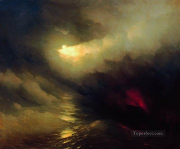 風景 Painting - イワン・アイヴァゾフスキーの世界創造 海の風景